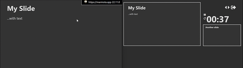 Animation showing annotations being drawn on the slides while the user is presenting