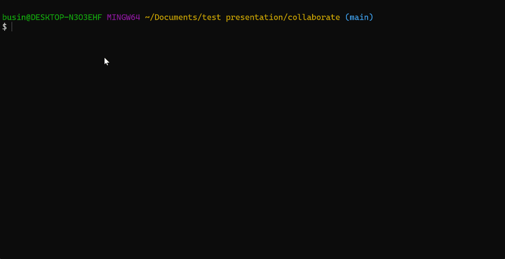 Screen cast showing how you can collaborate on presentations using git