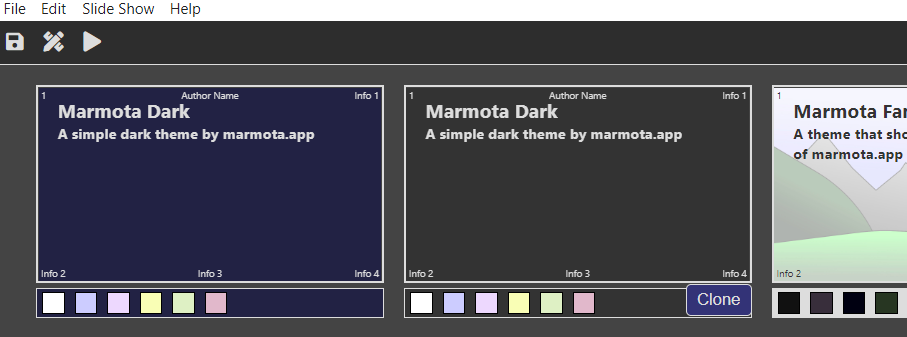 Screenshot: Start cloning a design